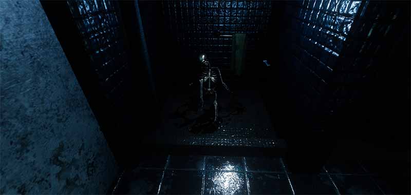 Free horror game Golgotha review 4 Shiny skeleton