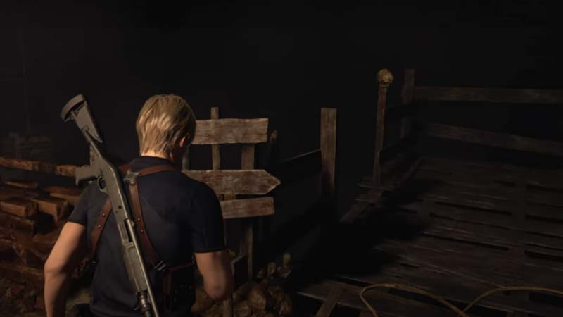 Resident Evil 4 Remake Chapter 4 Walkthrough 8 When you go down the tunnel and enter the cave