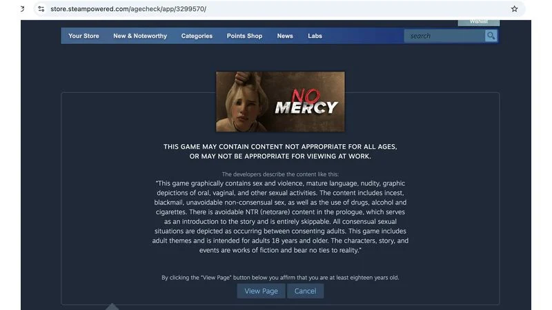 Steam Sexually Violent Game Crisis 1 Steam Sexually Violent Game Crisis