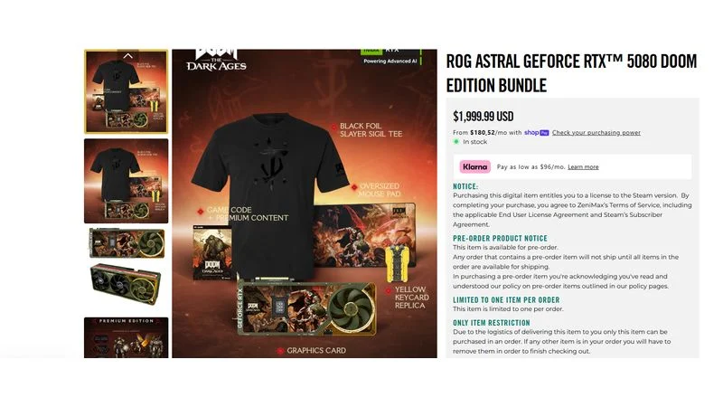ROG RTX 5080 DOOM EDITION Bundle Introduced 1 ROG RTX 5080 DOOM EDITION Bundle Introduced