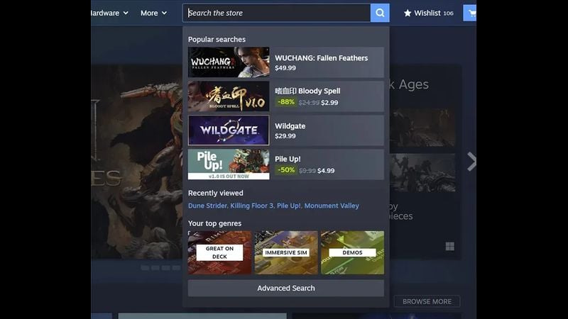 Steam is testing a new store interface 1 Steam is testing a new store interface