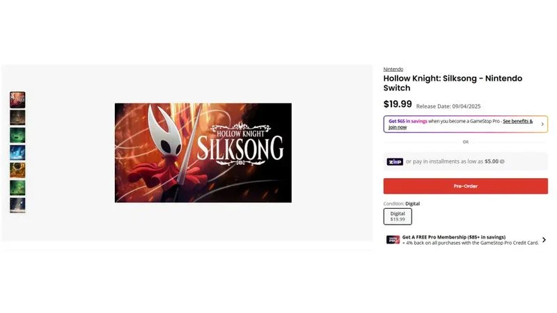 Hollow Knight Silksong Price Leaked 1 Hollow Knight Silksong Price Leaked