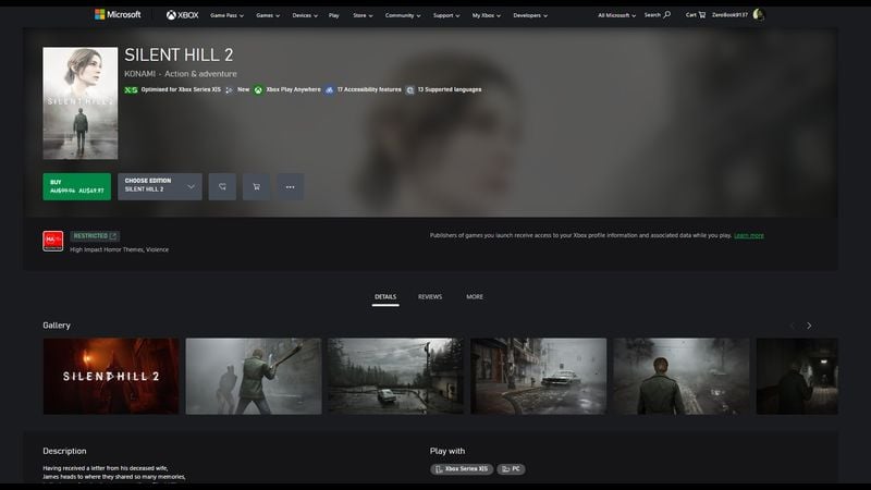 Silent Hill 2 Remake Released for Xbox