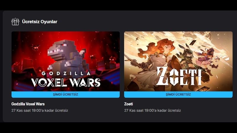 Two Free Games from Epic Games Store