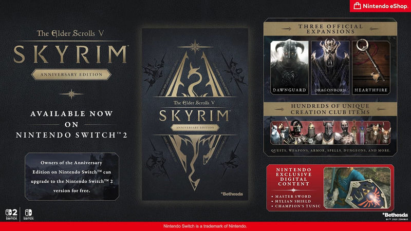 The Elder Scrolls 5: Skyrim Comes to Switch 2