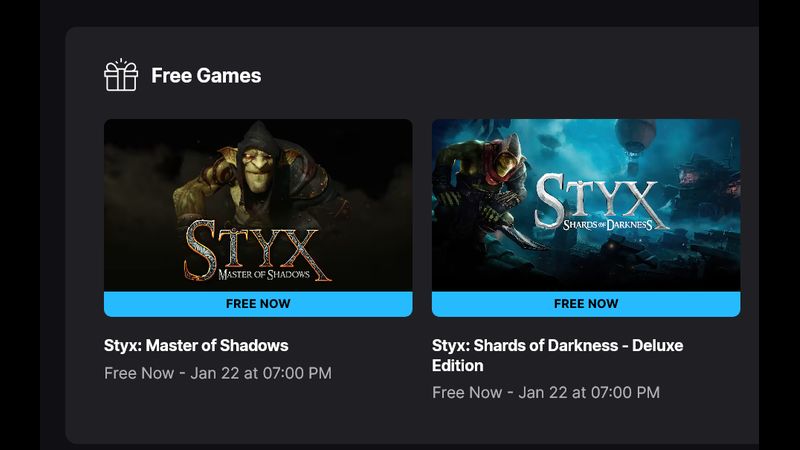 Two Free Games from Epic Games
