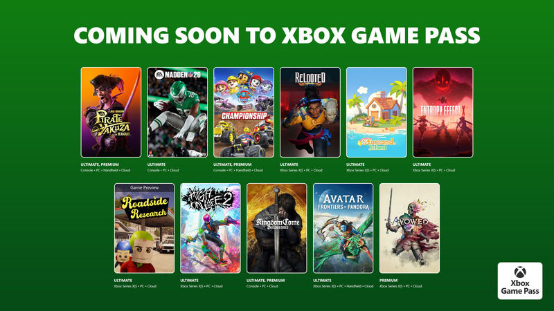 Xbox Game Pass February 2026 Wave 1 Games Announced