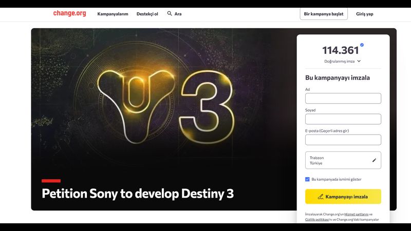 A Petition has been Started for Destiny 3