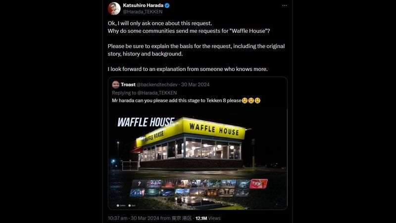 Tekken Director Harada Finally Found the Answer at Waffle House