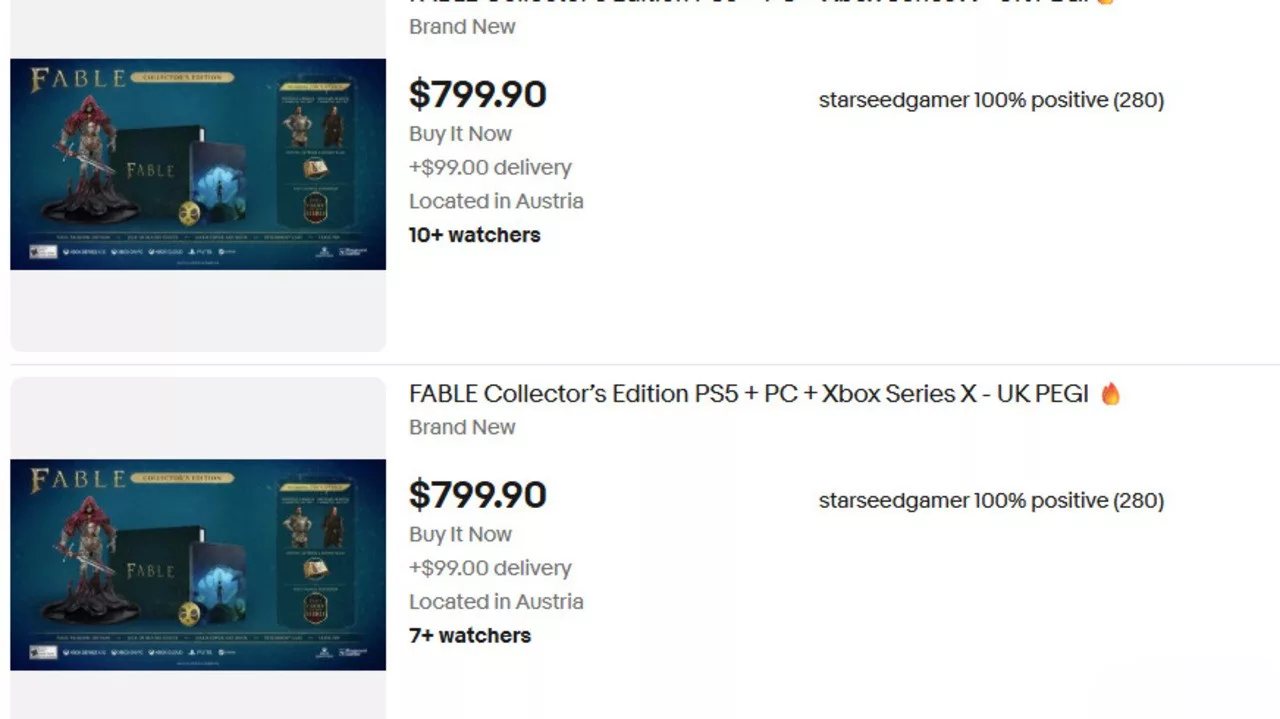 Fable Collector's Edition Sold Out Completely Before its Release