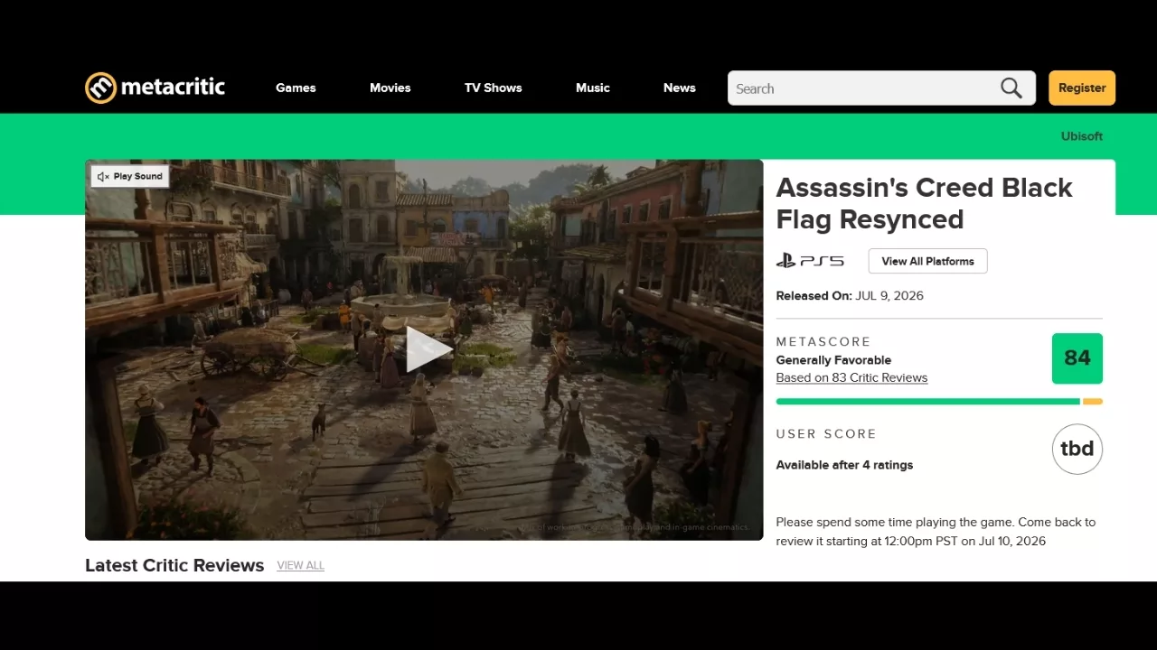 Assassin's Creed Black Flag Resynced Broke the Series' Record