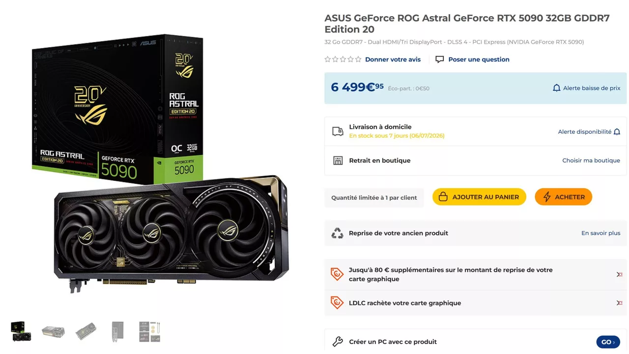 The ASUS ROG Astral RTX 5090 Edition 20 has an Insane Price