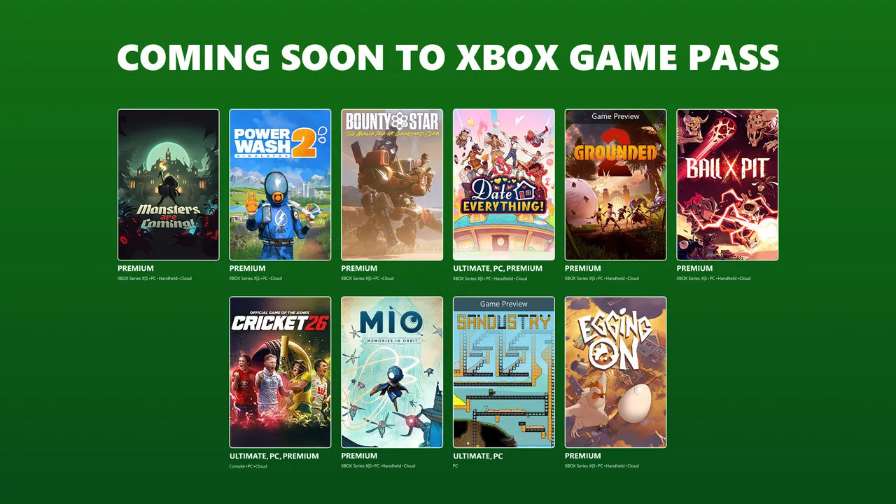 Xbox Game Pass August 2026 Wave 1 Games Announced
