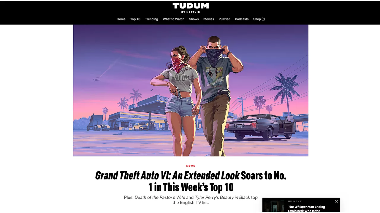 GTA 6 Extended Look Became Netflix's Most Watched Video